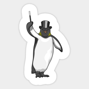 Penguin Magician Magic wand Sticker